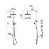 QUE II Rain Shower Column